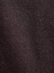 Burgundy Red Slim Fit Wool Blend Flannel Suit Trousers - Image 7 of 9