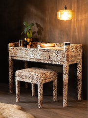 Leopard Love Velvet Starlet Console Dressing Table and Stool - Image 1 of 10
