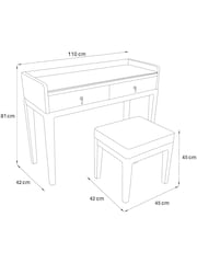 Leopard Love Velvet Starlet Console Dressing Table and Stool - Image 10 of 10