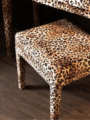 Leopard Love Velvet Starlet Console Dressing Table and Stool - Image 3 of 10