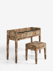 Leopard Love Velvet Starlet Console Dressing Table and Stool - Image 6 of 10