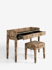 Leopard Love Velvet Starlet Console Dressing Table and Stool - Image 7 of 10