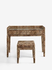 Leopard Love Velvet Starlet Console Dressing Table and Stool - Image 8 of 10