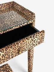 Leopard Love Velvet Starlet Console Dressing Table and Stool - Image 9 of 10