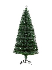 Homcom White/Green 6ft Light Prelit Artificial Christmas Tree With 230 LEDs and Sstar Topper - Image 4 of 6