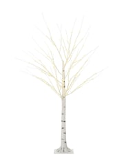 Homcom White 5ft Birch Christmas Tree With 72 Warm LED Lights - Image 5 of 6