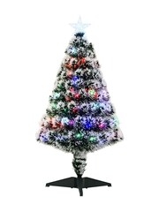 Homcom Green/White 3ft Prelit Artificial Christmas Tree With Led Lights - Image 4 of 6