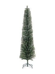Homcom Green 7ft Pencil Artificial Christmas Tree With Realistic Branches - Image 4 of 6