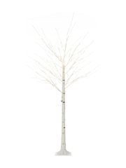 Homcom White 6ft Birch Christmas Tree With 96 Led Lights - Image 4 of 6
