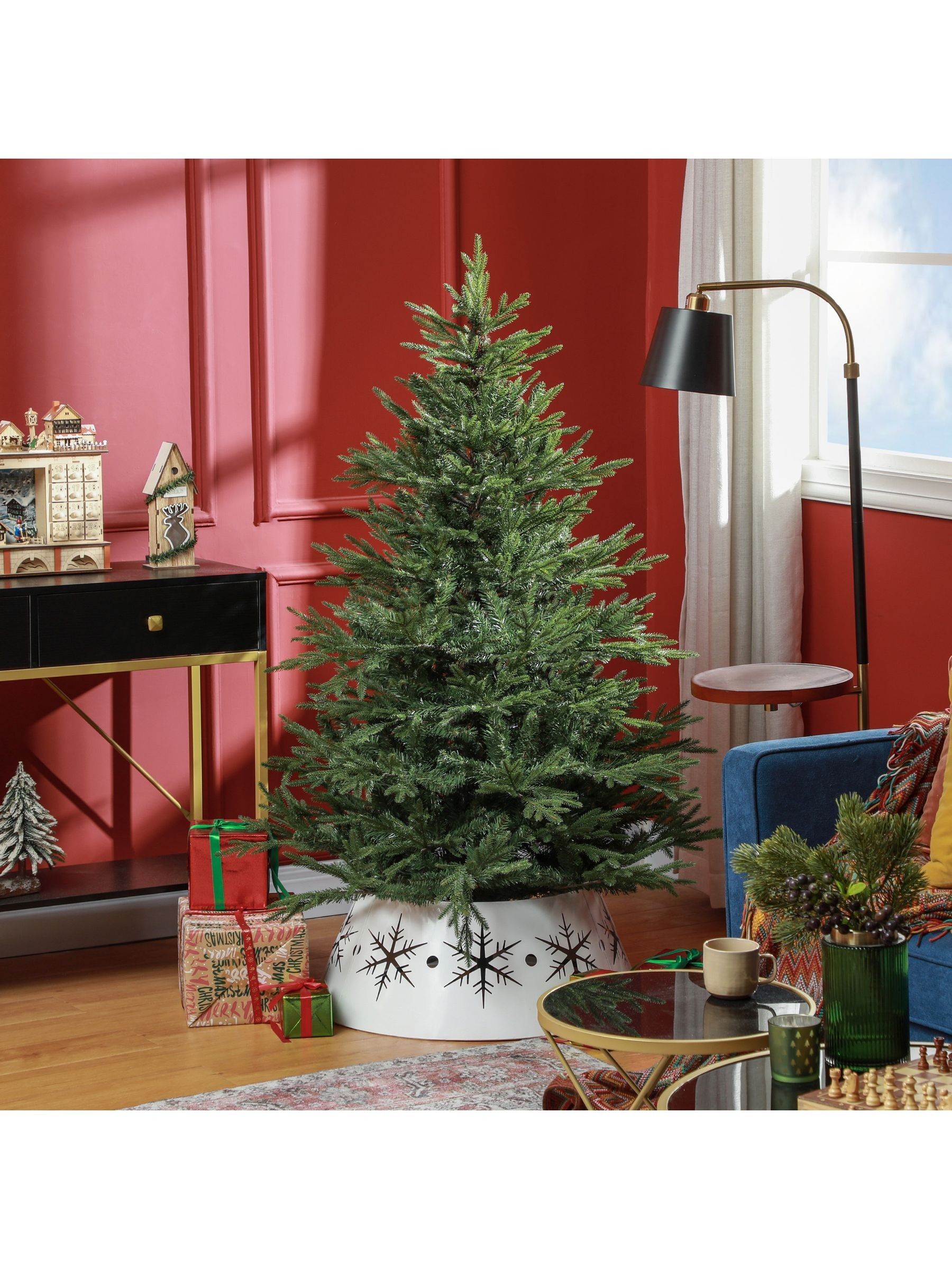 Everglow Artificial Christmas Tree 5ft Green Hinged Branches Realistic - Image 11