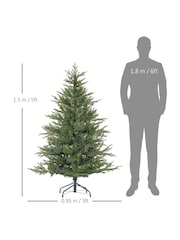 Homcom Green/White 5ft Pencil Christmas Tree - Image 3 of 6