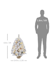 Homcom Green 3Ft Prelit Tabletop Christmas Tree With LED Lights - Image 3 of 6