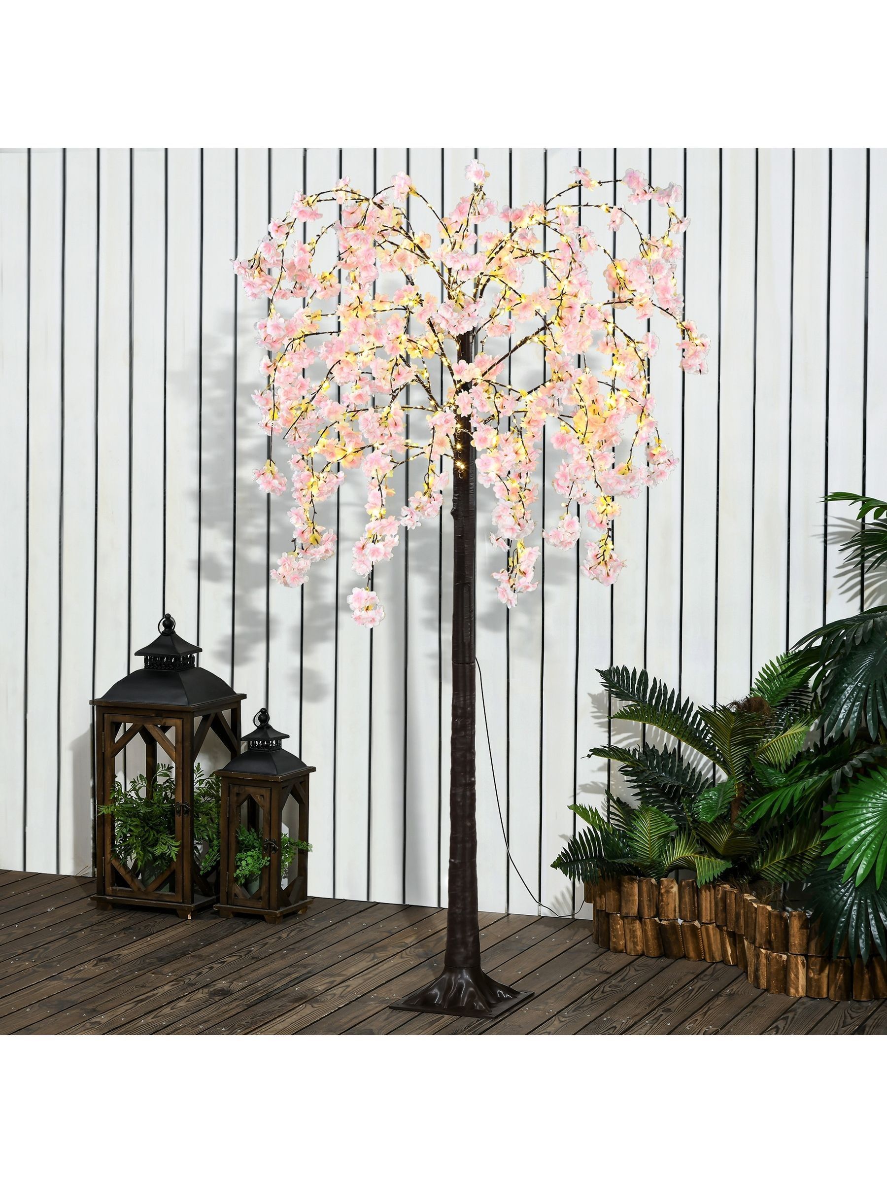 Buy Homcom Olive Green 6Ft Tree Light With 300 Led Lights