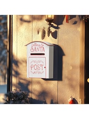 Homcom White Freestanding Or Wall-Mounted Christmas Post Box - Image 1 of 6