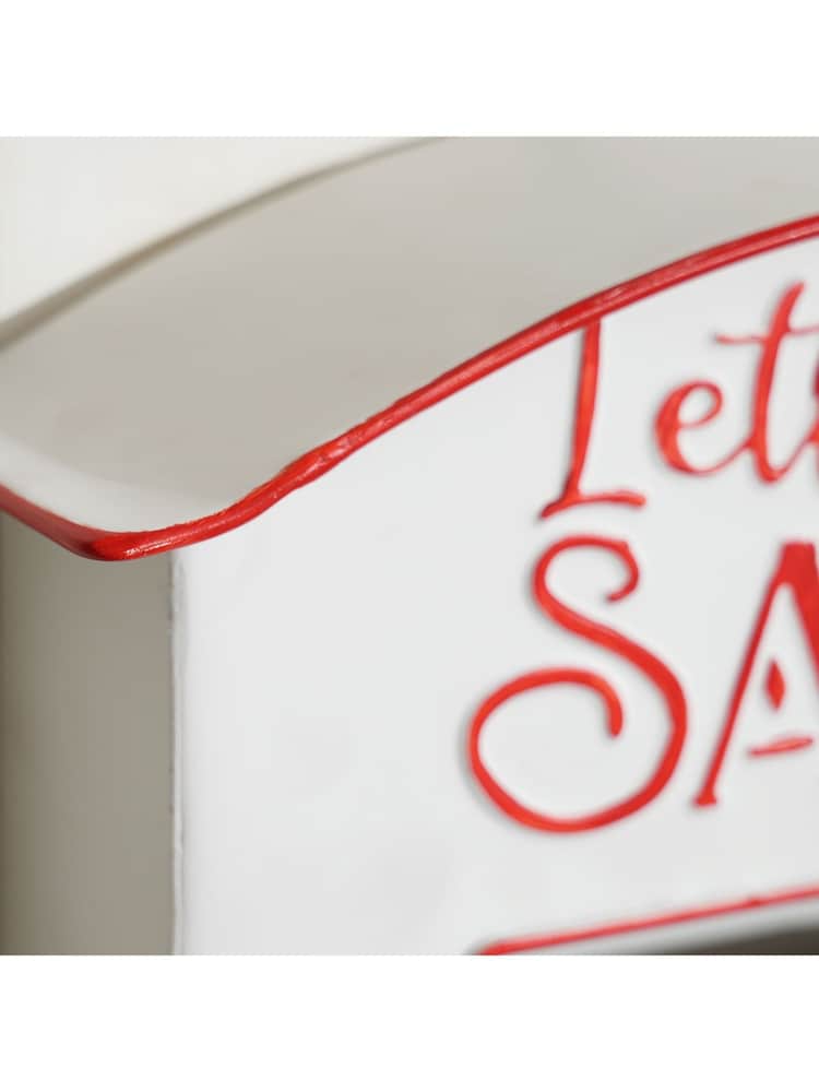 Homcom White Freestanding Or Wall-Mounted Christmas Post Box - Image 6 of 6