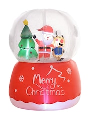 Outsunny Red 5.5ft Inflatable Crystal Ball With Santa Reindeer And Christmas Tree Indoor/Outdoor - Image 4 of 6