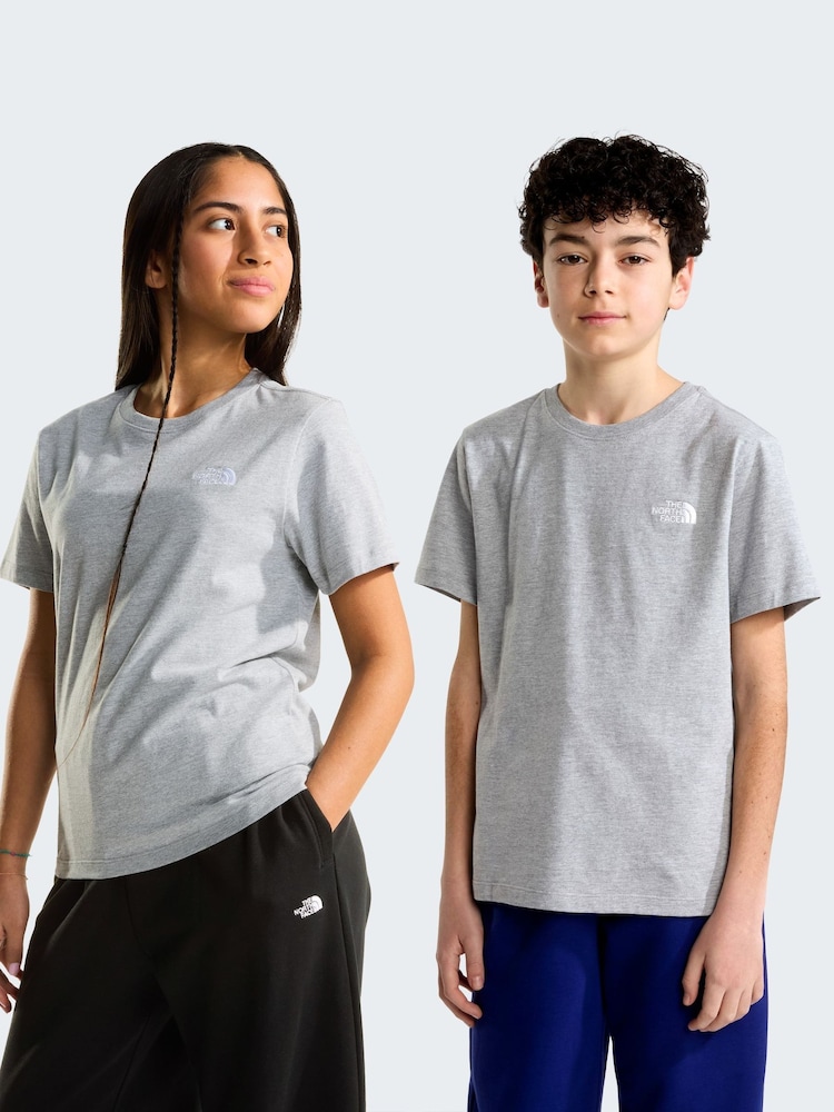 Grey - The North Face Tinejdžerski Evolution Simple Dome majica kratkih rukava - Slika 1 od 5