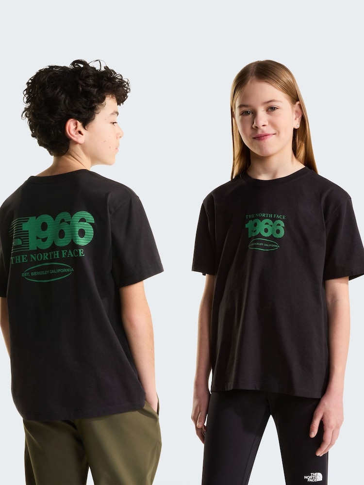 The North Face Black Teen Track Relaxed Graphic T-Shirt - Image 1 of 5
