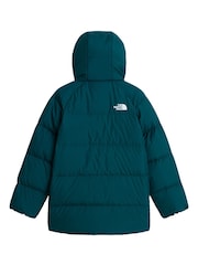 The North Face Green Teen Down Fleece Lined Puffer Parka Jacket - Image 6 of 6