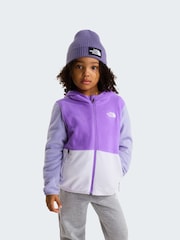 The North Face Purple Kids Glacier Full Zip Hooded Fleece - Image 1 of 6