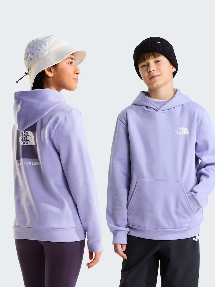 The North Face Purple Teen Evolution Box NSE Hoodie - Image 1 of 5 The North Face Purple Teen Evolution Box NSE Hoodie - Image 1 of 5