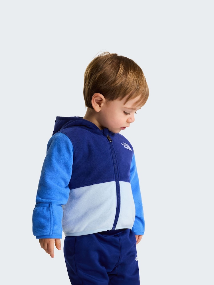 The North Face Blue Baby Glacier Full Zip Hooded Fleece - Image 2 of 6