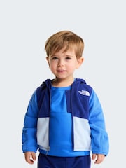 The North Face Blue Baby Glacier Full Zip Hooded Fleece - Image 4 of 6