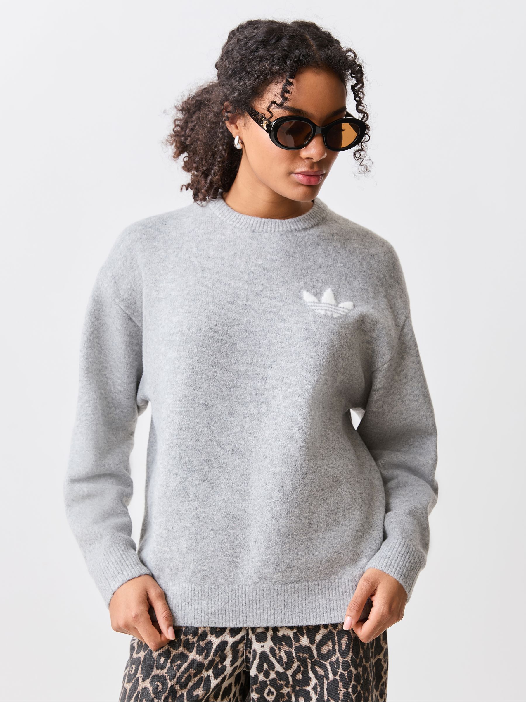 Buy adidas Originals Grey Knitted Jumper from Next USA