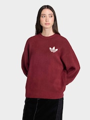 adidas Originals Red Knitted Jumper - Image 1 of 6
