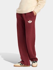 adidas Originals Red Knitted Wide Leg Trousers - Image 1 of 6