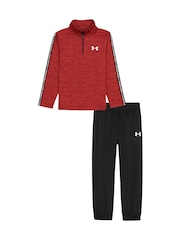 Under Armour Red Twist Tech Quarter Zip Set - Image 1 of 7