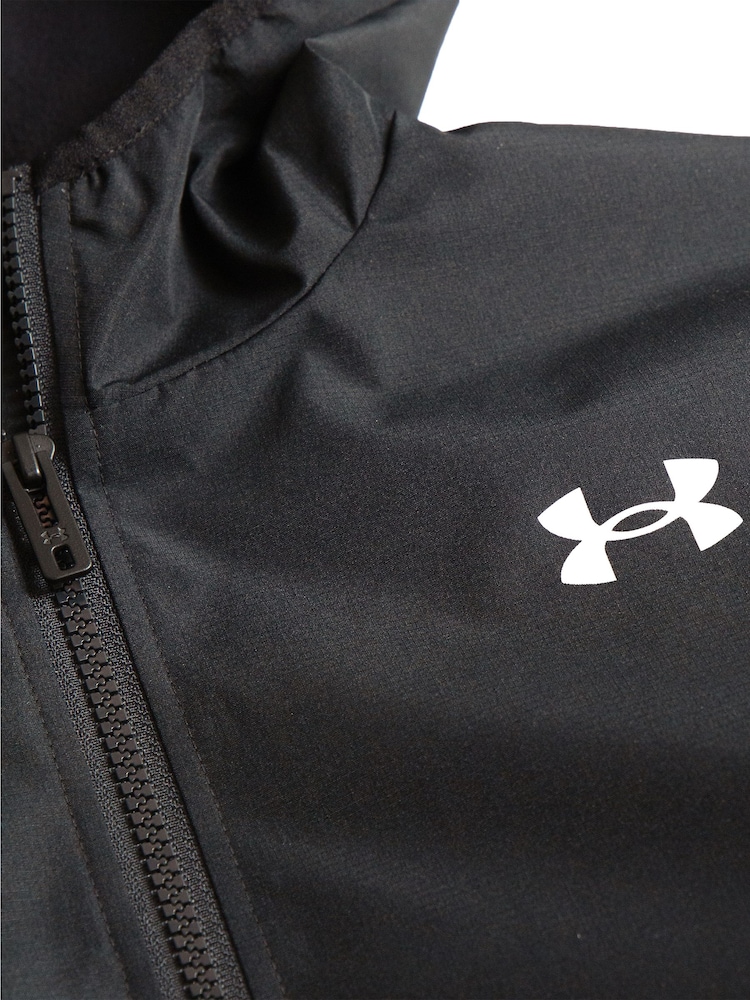 Under Armour Black Ua Manataug Solid Windbreaker Jacket - Image 2 of 7