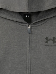 Under Armour Grey Rival Branded Logo Full Zip Fleece Hoodie Set - Image 5 of 6