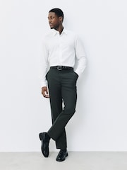 Green Muscle Fit Motionflex Super Stretch Textured Suit Trousers - Image 1 of 11