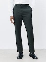 Green Muscle Fit Motionflex Super Stretch Textured Suit Trousers - Image 2 of 11