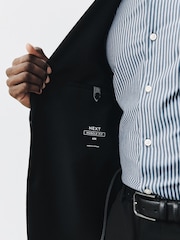Black Muscle Fit Motionflex Super Stretch Textured Suit Jacket - Image 5 of 13