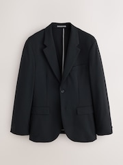 Black Muscle Fit Motionflex Super Stretch Textured Suit Jacket - Image 8 of 13