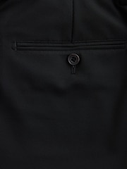 Black Muscle Fit Motionflex Super Stretch Textured Suit Trousers - Image 10 of 11