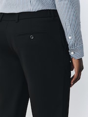 Black Muscle Fit Motionflex Super Stretch Textured Suit Trousers - Image 3 of 11