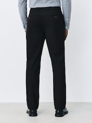 Black Muscle Fit Motionflex Super Stretch Textured Suit Trousers - Image 6 of 11