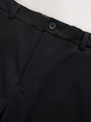 Black Muscle Fit Motionflex Super Stretch Textured Suit Trousers - Image 9 of 11