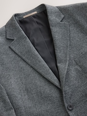 Grey Muscle Fit Motionflex Stretch Flannel Suit Jacket - Image 10 of 15