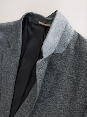 Grey Muscle Fit Motionflex Stretch Flannel Suit Jacket - Image 11 of 15