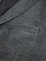 Grey Muscle Fit Motionflex Stretch Flannel Suit Jacket - Image 12 of 15