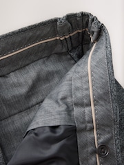 Grey Muscle Fit Motionflex Stretch Flannel Suit Trousers - Image 11 of 14