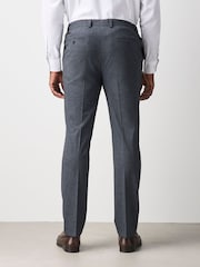 Grey Muscle Fit Motionflex Stretch Flannel Suit Trousers - Image 3 of 6
