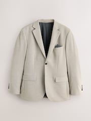 Ecru Muscle Fit Motionflex Stretch Flannel Suit Jacket - Image 10 of 15