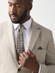 Ecru Muscle Fit Motionflex Stretch Flannel Suit Jacket - Image 5 of 15