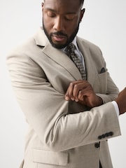 Ecru Muscle Fit Motionflex Stretch Flannel Suit Jacket - Image 6 of 15