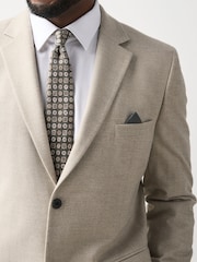 Ecru Muscle Fit Motionflex Stretch Flannel Suit Jacket - Image 7 of 15